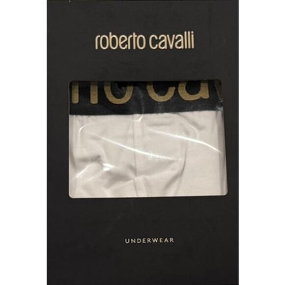 13-69 ROBERTO CAVALLI Men's NWT Cotton Boxer Brief Underwear White M - Picture 1 of 7